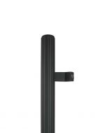 35mm Black Ribbed Round Offset 1200mm Door Handles 