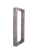 25mm(Wide) x 13mm Pair  Commercial Door Handles Waterfall Ends  300mm Rectangular 