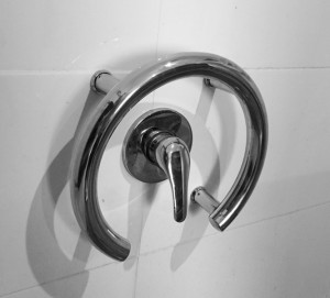 Grab Rail Shower Round Stainless Steel - Mirror - Black - White